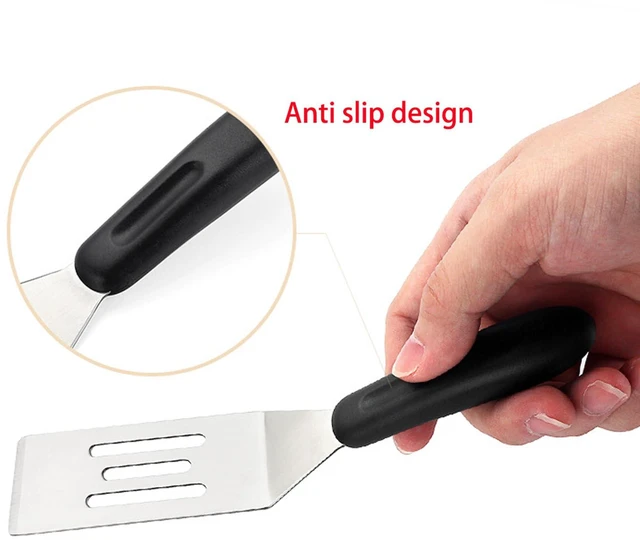 Alt view image 6 of 7 - Small Metal Spatula, Stainless Steel Mini Turner for Baking(1) | Brownie, cookie, lasagna, pancakes & cake. Cutter & serve turner. Flipping & cooking. Durable professional grade.