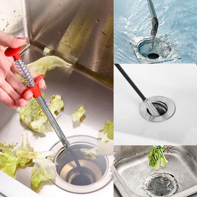 Alt view image 4 of 7 - Drain Snake,33 inch Flexible Grabber Claw Pick Up Reacher Tool,Drain Clog Remover - Gutter Cleaning Tools for Home Sink, Bathroom Tub,Drain, Toilet, Tight Spaces