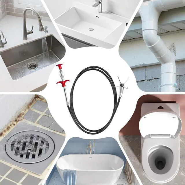Alt view image 5 of 7 - Drain Snake,33 inch Flexible Grabber Claw Pick Up Reacher Tool,Drain Clog Remover - Gutter Cleaning Tools for Home Sink, Bathroom Tub,Drain, Toilet, Tight Spaces