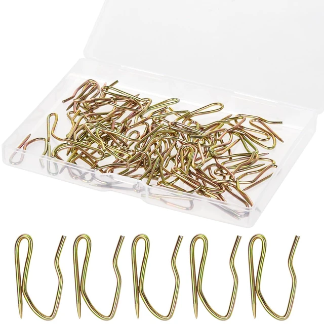 Main image of 58PCS Rustproof Curtain Hooks, 1 Inch Stainless Steel Pin-On Hooks