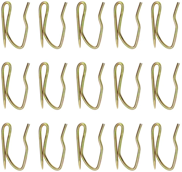 Alt view image 7 of 7 - 58PCS Rustproof Curtain Hooks, 1 Inch Stainless Steel Pin-On Hooks | Nickel Plating, Durable, Offset Pin Design, for Window Door Shower Curtains, with Storage BoxVintage Bronze