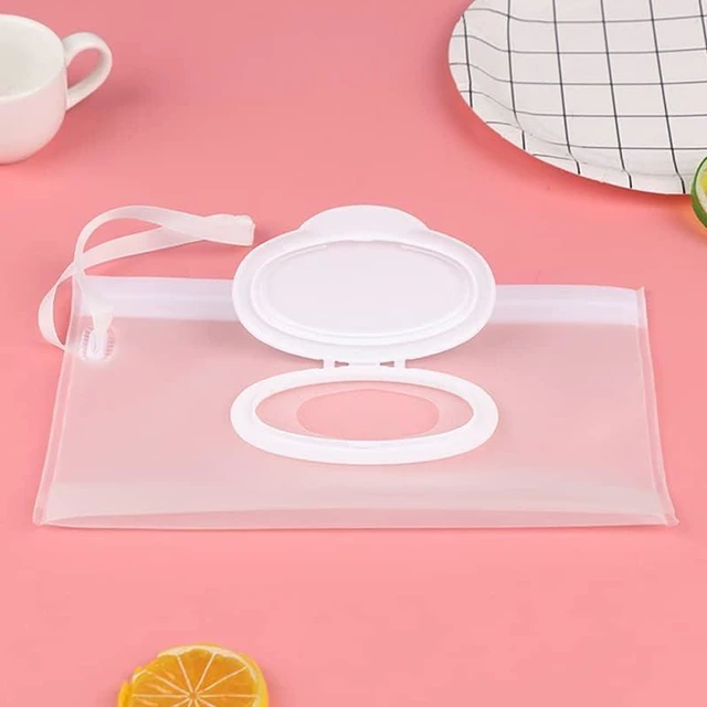 Main image of Baby Wipe Case Travel Holder Keeps Wipes Moist Set of Wet Wipes Holders Travel Wipes Case Cases Portable Travel On The Go Refillable Dispenser Container Waterproof Wipe Container with Sealed Zippe