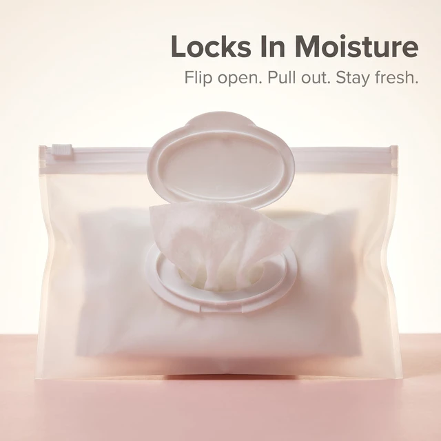 Alt view image 4 of 7 - Baby Wipe Case Travel Holder Keeps Wipes Moist Set of Wet Wipes Holders Travel Wipes Case Cases Portable Travel On The Go Refillable Dispenser Container Waterproof Wipe Container with Sealed Zippe