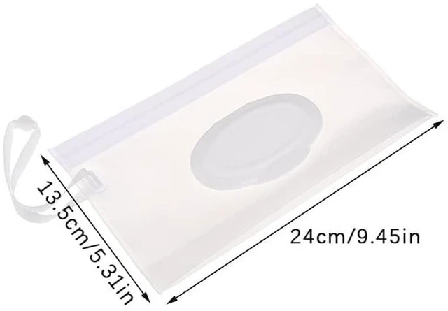 Alt view image 2 of 7 - Baby Wipe Case Travel Holder Keeps Wipes Moist Set of Wet Wipes Holders Travel Wipes Case Cases Portable Travel On The Go Refillable Dispenser Container Waterproof Wipe Container with Sealed Zippe