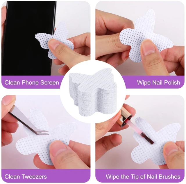 Alt view image 5 of 7 - 200pcs Nail Cotton Pads, 1 Pull-Off Pump-Style Bottle Suitable for Nail Care Wipes, Nail Cleaning Pads, Mascara Extension Glue Cleaning Wipes Care Product Sets (White)