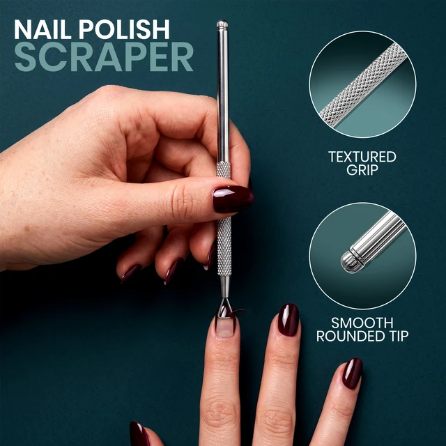 Alt view image 4 of 7 - Cuticle Nipper with Pusher & Nail Scraper, Nail Trimmer Set | Professional Nail Care Manicure & Pedicure Kit, Cuticle Remover Tool Kit - Silver