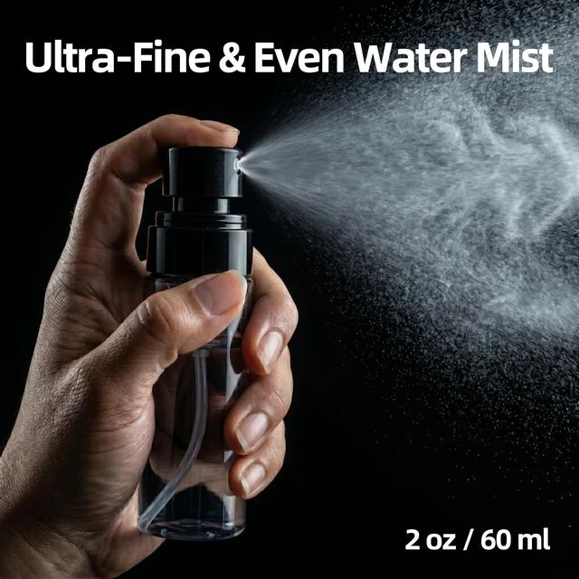 Alt view image 3 of 6 - 3 Pack Small Spray Bottle 2oz / 60ml, Fine Mist Mini Water Spray Bottles | Leak Proof, Travel Size, Ideal for Toner, Hair Care, Watering Plants & Cleaning