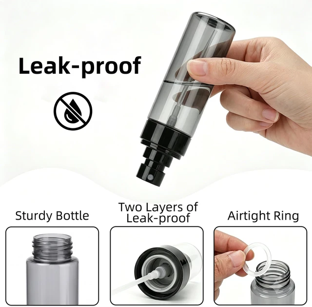 Alt view image 5 of 6 - 3 Pack Small Spray Bottle 2oz / 60ml, Fine Mist Mini Water Spray Bottles | Leak Proof, Travel Size, Ideal for Toner, Hair Care, Watering Plants & Cleaning