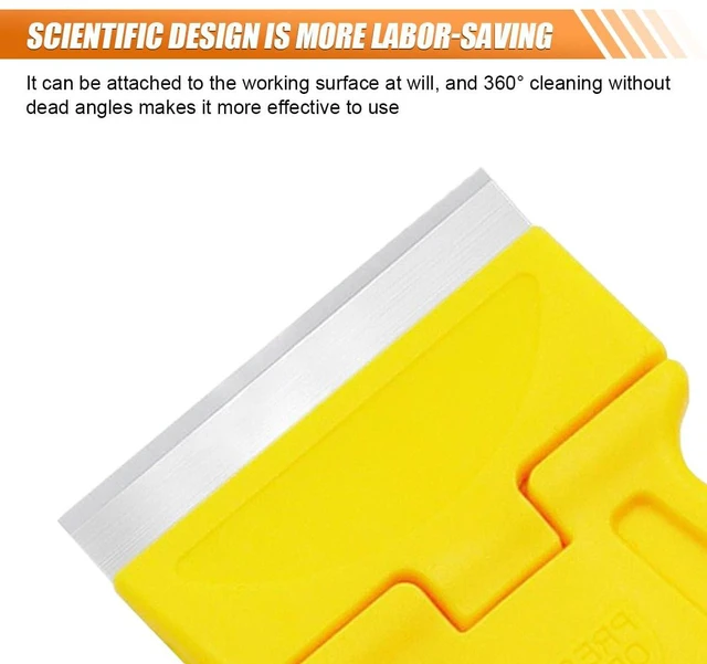 Alt view image 4 of 6 - 2PCS Razor Blade Scraper Tool Set, Mini Car Paint Remover with 10 Plastic Blades & 10 Metal Blades, Vehicle Adhesive Cleaning Tool for Removing Labels, Stickers Taping on Window, Oven (2PCS)
