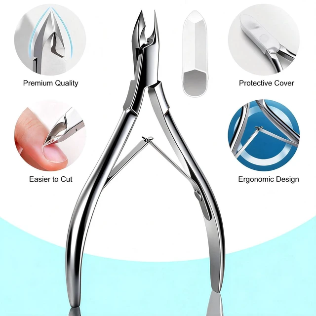 Alt view image 5 of 7 - 5 Pack Cuticle Trimmer Set with Pusher Cutter Clipper Remover Tool | Professional, Home Pedicure, Stainless Steel, Rustproof, Comfortable Handle, Durable for Years, Storage Case & Manual