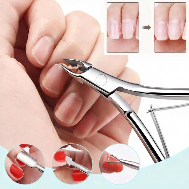 Alt view image 4 of 7 - 5 Pack Cuticle Trimmer Set with Pusher Cutter Clipper Remover Tool | Professional, Home Pedicure, Stainless Steel, Rustproof, Comfortable Handle, Durable for Years, Storage Case & Manual