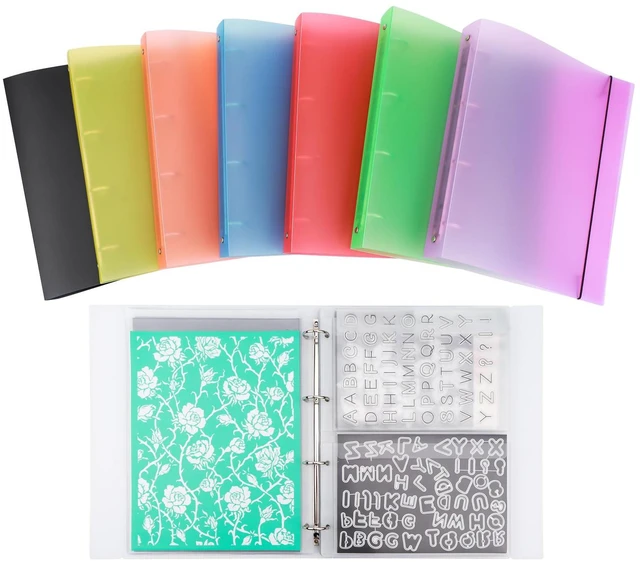 Alt view image 7 of 7 - A4 4 Ring Binder Cover Clean Transparent Soft PVC for Refillable Notebook Shell withMatte surfaceforStamp & Die Storage (Red