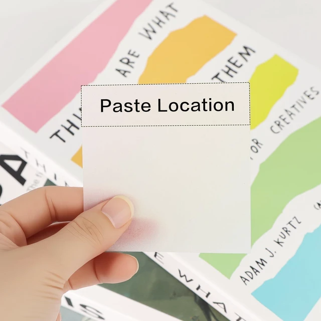 Alt view image 3 of 5 - 100 Sheets Frosted Transparent Sticky Notes 3x3 Inches | Pearlescent, Self-Stick, Clear See Through, Waterproof, Easy to Post, Reusable, Multi-Use