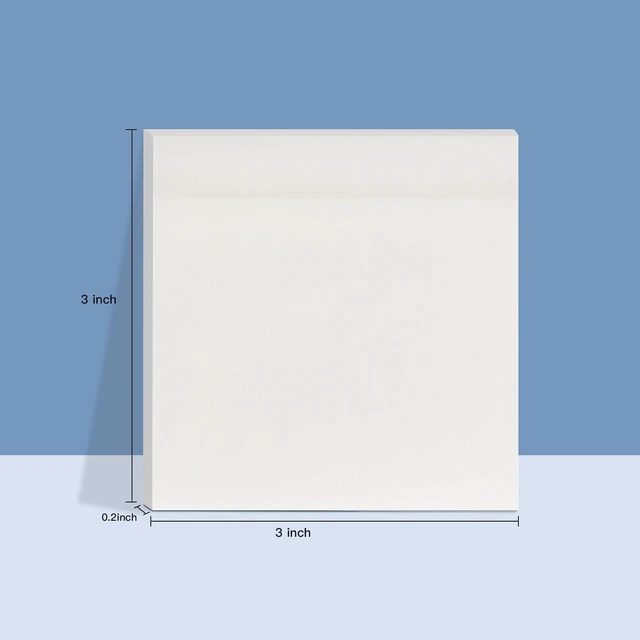 Alt view image 5 of 5 - 100 Sheets Frosted Transparent Sticky Notes 3x3 Inches | Pearlescent, Self-Stick, Clear See Through, Waterproof, Easy to Post, Reusable, Multi-Use