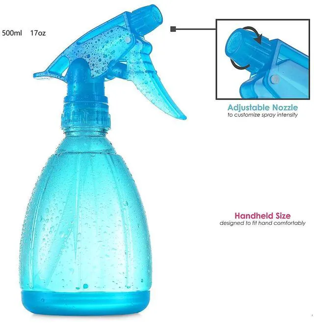Alt view image 4 of 7 - Adjustable Spray Bottles for Cleaning Solutions - No Leak and Clo, Plants, Cleaning Solutions, BBQ. Plant Sprayer, Hair Mister, Squirt Bottles for Liquids - Food-Safe Pet, Vinegar