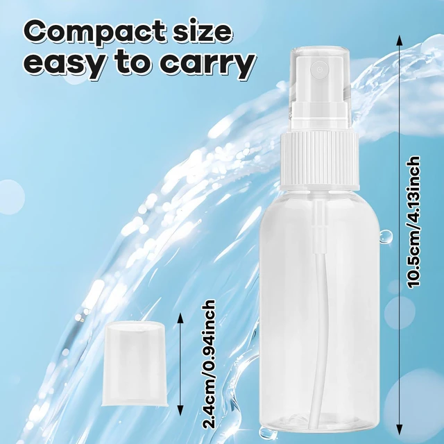 Alt view image 3 of 7 - 5 Pack Small Spray Bottles for Travel - 50ml Spray Bottle Leak Proof, Fine Mist Empty Spritzer Bottles, Reusable Clear Plastic Mini Travel Bottle for Storage Essential Oils, Cleaning, Perfume