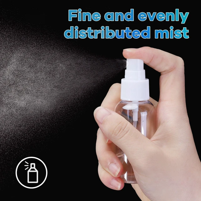 Alt view image 4 of 7 - 5 Pack Small Spray Bottles for Travel - 50ml Spray Bottle Leak Proof, Fine Mist Empty Spritzer Bottles, Reusable Clear Plastic Mini Travel Bottle for Storage Essential Oils, Cleaning, Perfume