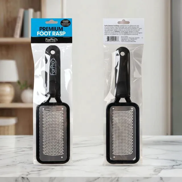 Alt view image 3 of 7 - Professional Collection Premium Stainless Steel Foot Rasp, Colossal Foot File & Callus Remover, Instantly Removes Calluses & Smooths Cracked Heels, 10.75" L x 2.75" W, Black