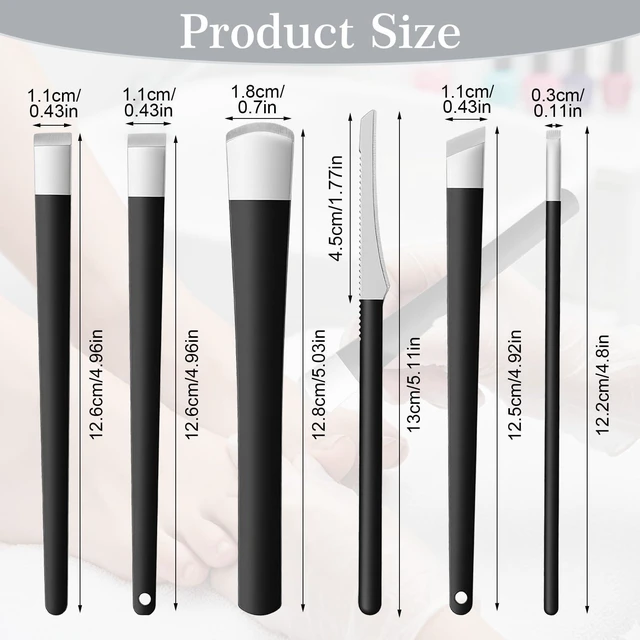 Alt view image 2 of 7 - 6 PCS Pedicure Knife Set, Ingrown Toenail Removal Kit Stainless Steel Removal Pedicure Scraper with Storage Box Professional Foot Scraper Callus Shaver Foot Care for Dead Dry Hard Cracked Skin