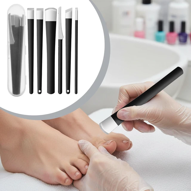 Alt view image 7 of 7 - 6 PCS Pedicure Knife Set, Ingrown Toenail Removal Kit Stainless Steel Removal Pedicure Scraper with Storage Box Professional Foot Scraper Callus Shaver Foot Care for Dead Dry Hard Cracked Skin