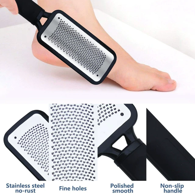 Alt view image 4 of 6 - Foot File Callus Remover Foot Rasp Pedicure Scrubber Tool for Feet Care Stainless Scraper Cracked Dead Skin Remover