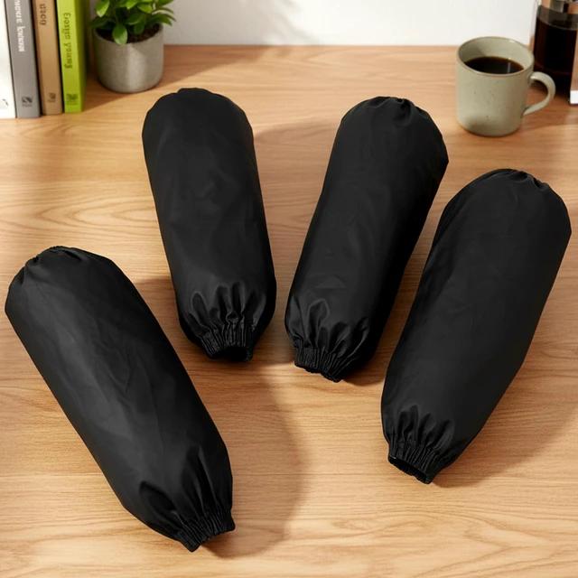 Alt view image 4 of 7 - 2 Pair Waterproof Arm Sleeves Covers, PU Oversleeves Cooking Garden Sleeve with Elastic Cuffs Forearm Sleeve Covers for Cleaning Pet Grooming Painting