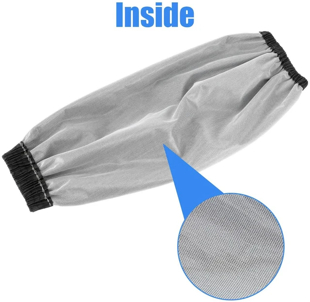 Alt view image 6 of 7 - 2 Pair Waterproof Arm Sleeves Covers, PU Oversleeves Cooking Garden Sleeve with Elastic Cuffs Forearm Sleeve Covers for Cleaning Pet Grooming Painting