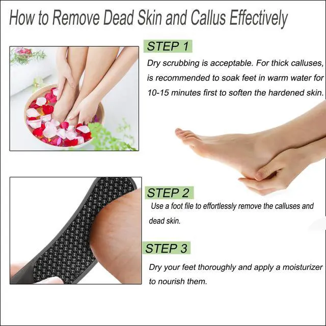 Alt view image 5 of 7 - Nano Glass Foot File,Foot Callus Remover Hard Skin Remover for Feet with Handle Foot File Callus Remover with Nano-Level Grinding Points Durable Foot Scrubber Dead Skin Removal for Wet Dry (Black)