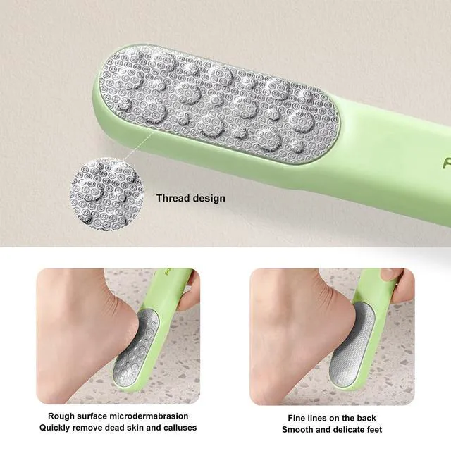 Alt view image 3 of 7 - Callus Remover for Feet & Hand, Foot File & Foot Scrubber,Hard Skin Removal | Double-sided stainless steel, wet dry use, exfoliation, removes calluses, safe for sensitive feet, ergonomic grip, portabl