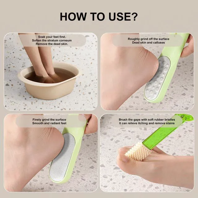 Alt view image 6 of 7 - Callus Remover for Feet & Hand, Foot File & Foot Scrubber,Hard Skin Removal | Double-sided stainless steel, wet dry use, exfoliation, removes calluses, safe for sensitive feet, ergonomic grip, portabl