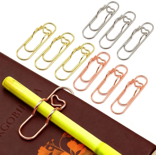 Main image of Pen Holder Clip, 9 Pack Large PaperClips Oversized Pen Clips for Notebook, Colorful Metal Pencil Holder