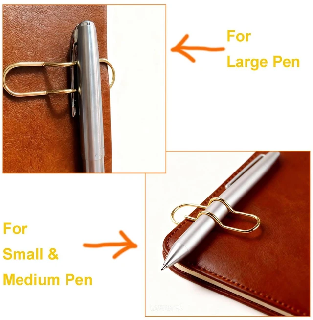 Alt view image 2 of 7 - Pen Holder Clip, 9 Pack Large PaperClips Oversized Pen Clips for Notebook, Colorful Metal Pencil Holder