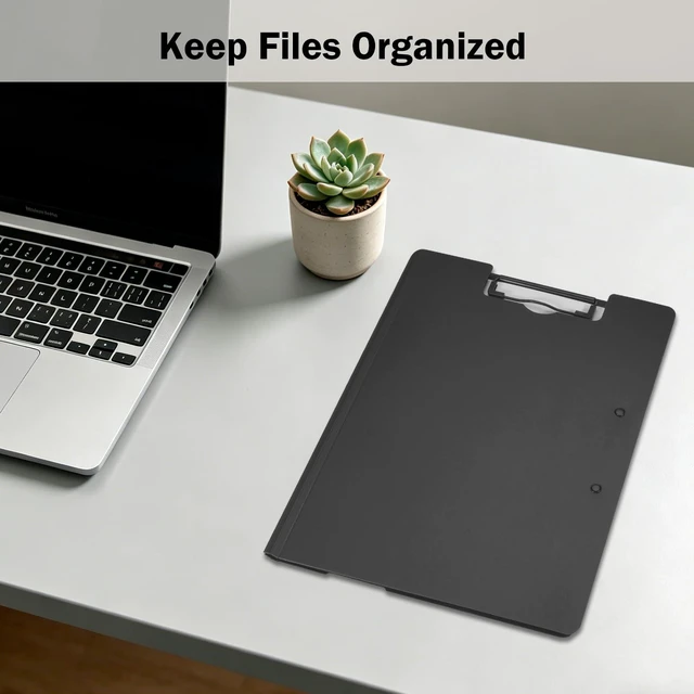 Alt view image 5 of 7 - Foldable Clipboard Folder Durable A4/Letter Size Document Folder | 360° Rotating PP Writing Pad with Dual Low Profile Metal Clips, Pen Slot, for Nurses Classroom Business Office