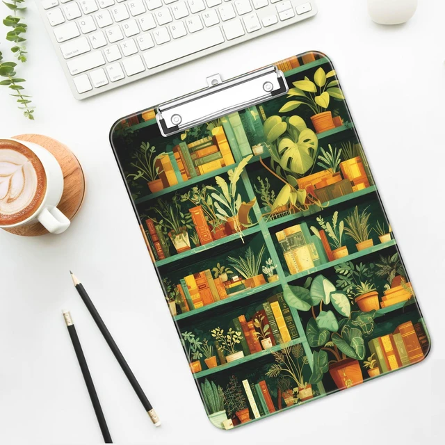 Alt view image 7 of 7 - Plastic Cute Clipboard 9x12.5in Letter Size for Teachers | Low-profile metal clip, fits 8,5x11 paper, Sturdy plastic board for nurses, classrooms and home office, Green Study Room