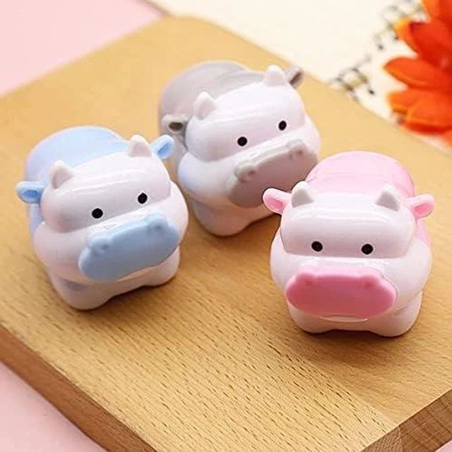 Main image of 1Pc Cute Cattle Design Sharpener Cow Ox Kawaii Pencils Sharpeners Girls Gifts Stationery Office Supplies Nice Design Deft Processed Pencil Sharpeners (Random Color
