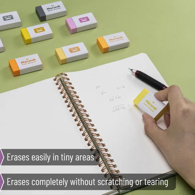 Alt view image 4 of 6 - Erasers Bulk, 20 Pack, Large Block Erasers for School, No Smudge | Erasers for Pencils, Mr Pen Erasers, Erasers for School, Sunset Harmony