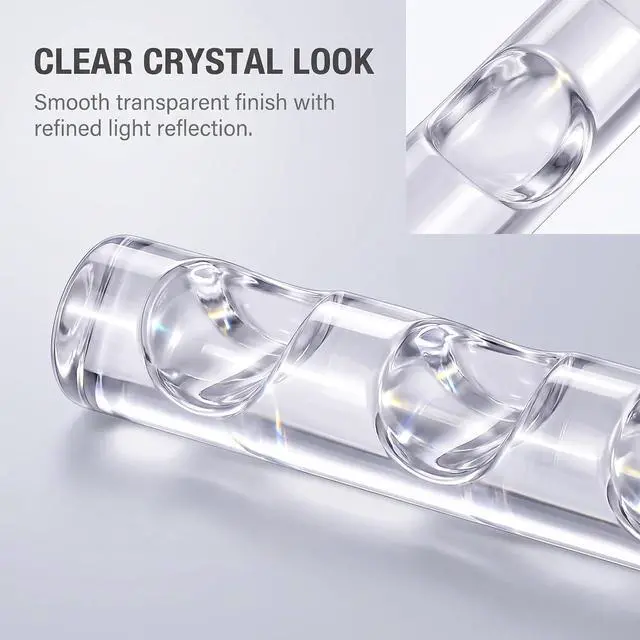 Alt view image 3 of 7 - 2 Pack Crystal Bar Pen Holder Transparent Brush Holder Acrylic Nail Art Painting Pen Brush Stand Brushes Rest Makeup Brushes Organizer Holders for Drawing Pens Manicure Nail Carving Pencils