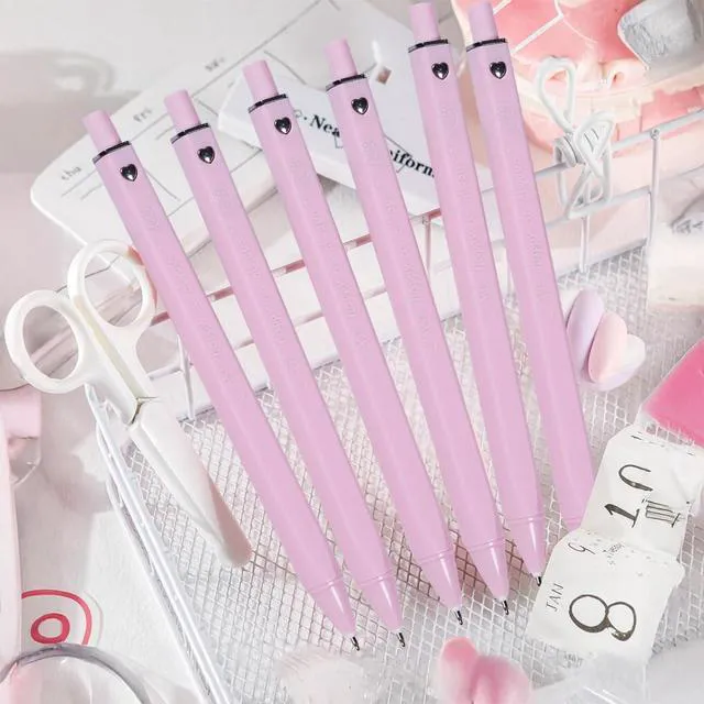 Alt view image 5 of 6 - Cute Pink Gel Pens Black Ink, 0.5mm Fine Point Smooth Writing | 6 Pack Cute Pen for School, Office Supplies, Back to School, Classroom Must Have