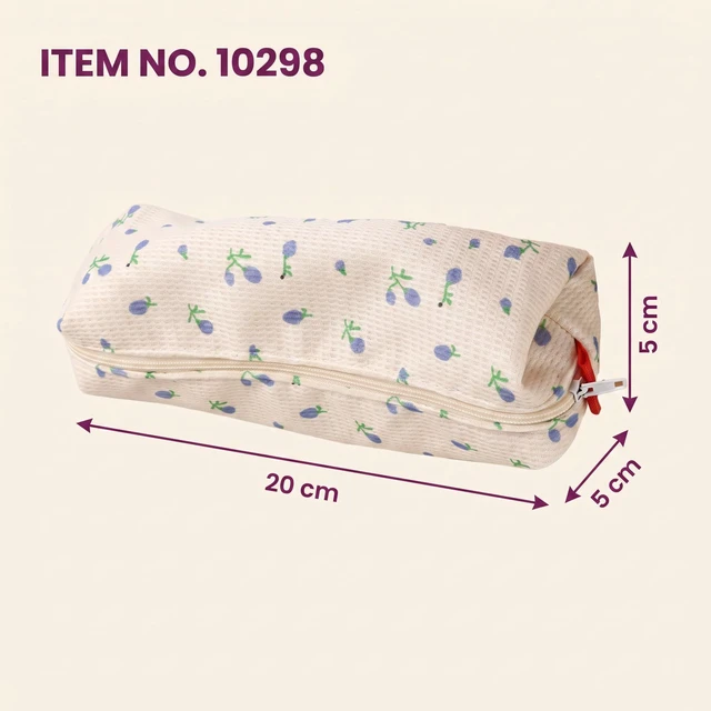 Alt view image 2 of 7 - Blue Women Fresh Style Pencil Bag Pencil Case Pen Holder Coin Pouch, Pen, Pencil and Marker Cases, Simple Cosmetic Storage Bags Makeup Bag Office Supplies