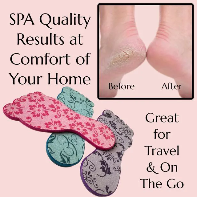 Alt view image 4 of 6 - 6pc ALAZCO Foot File Callus Remover for Feet Heel Exfoliate Pumice Stone Diabetic Feet Scrubber Dead Skin Remover Salon SPA DIY & Professional Pedicure Tools Washable TSA & Travel Friendly
