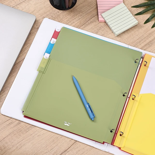Alt view image 7 of 7 - Expanding Binder Dividers with Pockets and Tabs, 5 Tabs | Colorful Dividers for 3 Ring Binder with Pockets