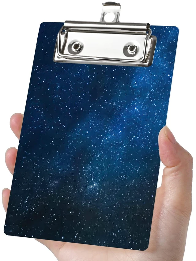 Main image of Mini clipboard can Easily fit into Large Pockets, Purses, Small Notepad Suitable for Nurses, Students, Office and Men, Women (Star)