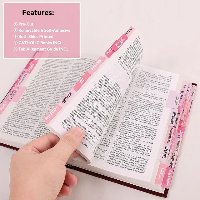 Alt view image 5 of 7 - Bible Tabs - 100 Laminated Tabs for Women and Men, Study Index, Book Labels (Black)
