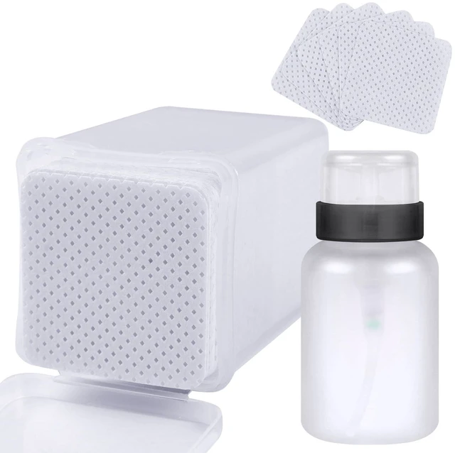 Main image of 200pcs Nail Cotton Pads, 1 Pull-Off Pump-Style Bottle Suitable for Nail Care Wipes, Nail Cleaning Pads, Mascara Extension Glue Cleaning Wipes, and Nail Care Product Sets (White)