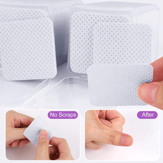 Alt view image 7 of 7 - 200pcs Nail Cotton Pads, 1 Pull-Off Pump-Style Bottle Suitable for Nail Care Wipes, Nail Cleaning Pads, Mascara Extension Glue Cleaning Wipes, and Nail Care Product Sets (White)
