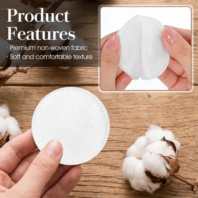 Alt view image 3 of 7 - 100 Pcs 2.2" Cotton Rounds for Face Round Lint-Free Soft Cotton Pads | Makeup Removal Pads for Nail Polish, Cleansing Face and Toner Application Use Wet or Dry