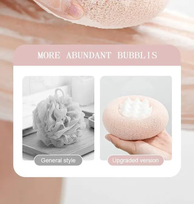 Alt view image 6 of 7 - Bath Sponge, Suction Cup Bath Ball Body Scrubber, 2026 Upgraded 2-in-1 Sunflower Ball Exfoliating Bath Sponge Cleaning Brush, Mesh Shower Body Sponge Accessories for Women, Men Shower (3 Color)