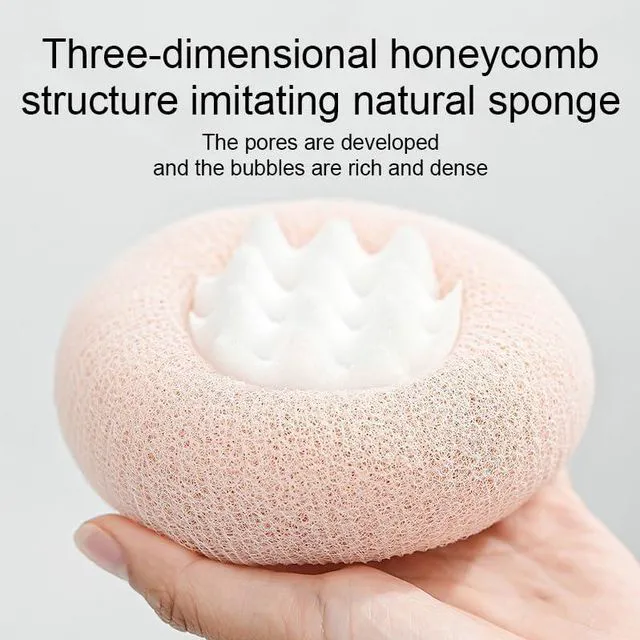 Alt view image 7 of 7 - Bath Sponge, Suction Cup Bath Ball Body Scrubber, 2026 Upgraded 2-in-1 Sunflower Ball Exfoliating Bath Sponge Cleaning Brush, Mesh Shower Body Sponge Accessories for Women, Men Shower (3 Color)