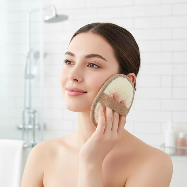 Alt view image 7 of 7 - 2Pcs Natural Loofah Sponge, Loofah Exfoliating Body Scrubber | Made with Natural Egyptian Shower loofa Sponge, Shower Exfoliator for Women Men, Loofah Exfoliating Body Scrubber for Bath