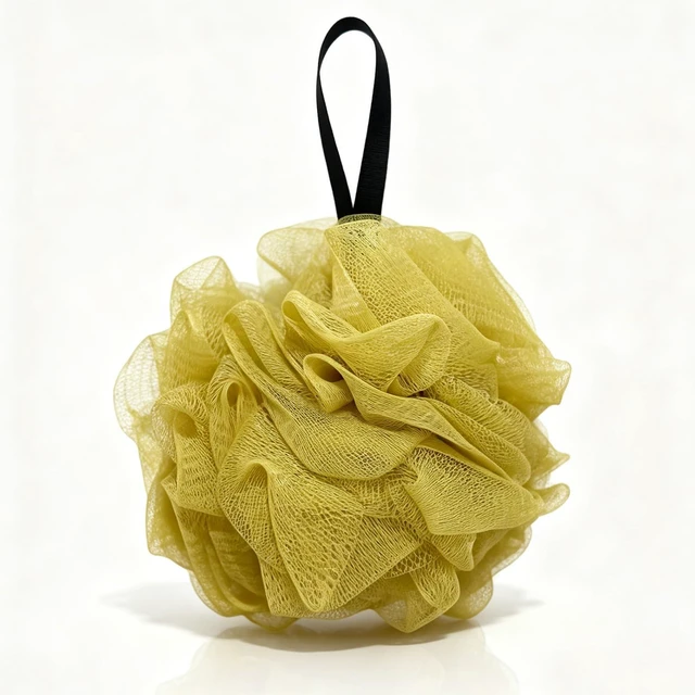 Main image of Sponges for Shower,Exfoliating Cleaning Bath Loofa Body Scrubber Balls for Women Men Washing(1 pcs,Yellow)